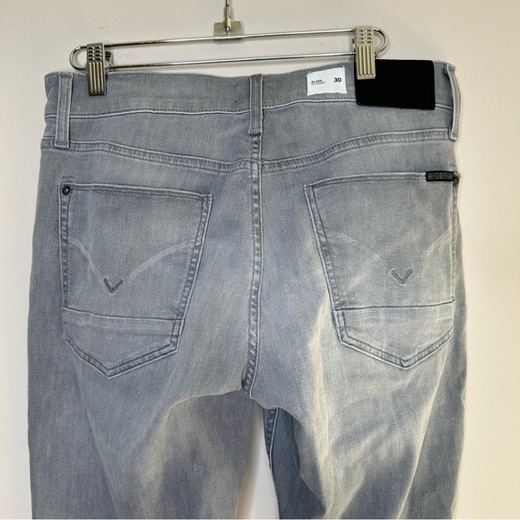 Hudson Blake Slime Straight Jeans Cotton Lyocell Stretch Grey Cermak Sz 30 - Picture 5 of 10